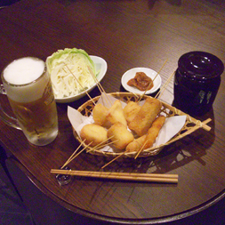 串揚げ盛り合わせもできます。1本100～